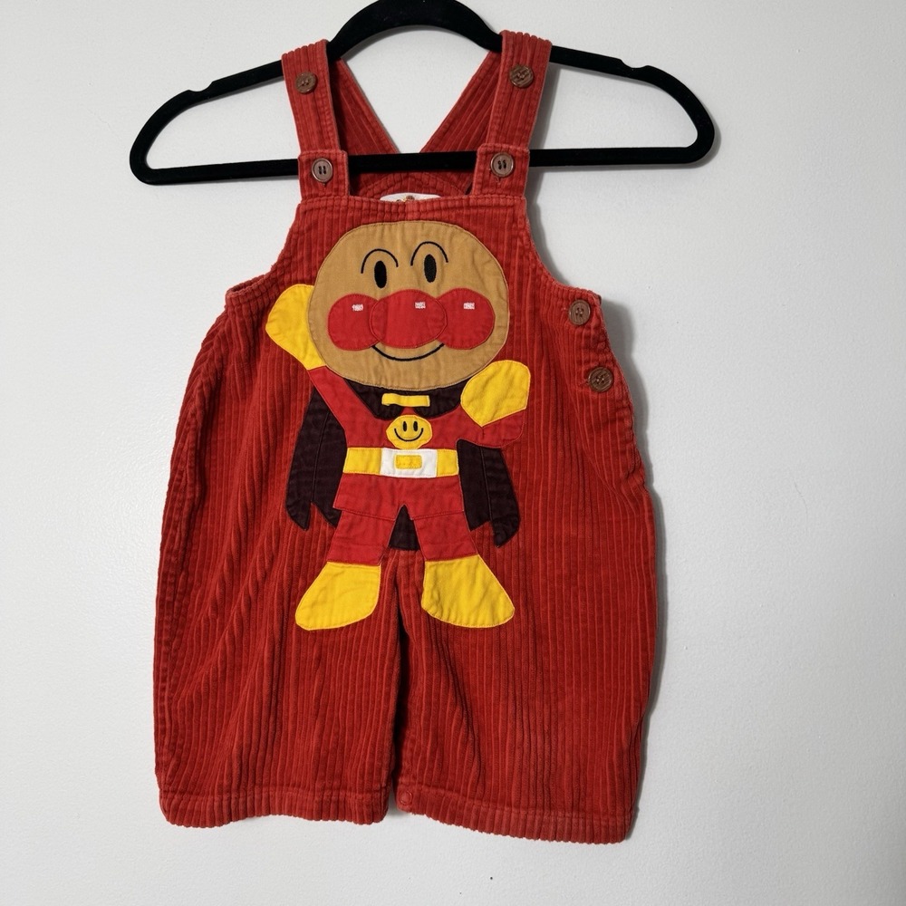 Vintage 100% Cotton Anpanmac Red/orange Overall Toddler 14 Kg Boys/girls